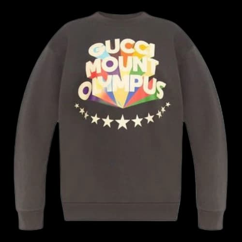 Gucci FW21 Solid Color Casual Alphabet Round Neck Hoodie Gray (Women's)