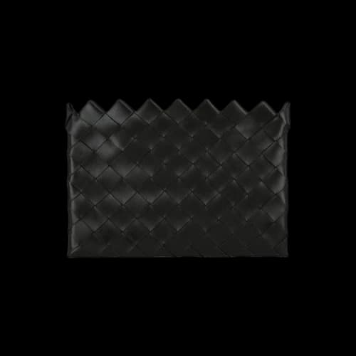 Bottega Veneta Intrecciato Leather Zip Pouch 'Black'
