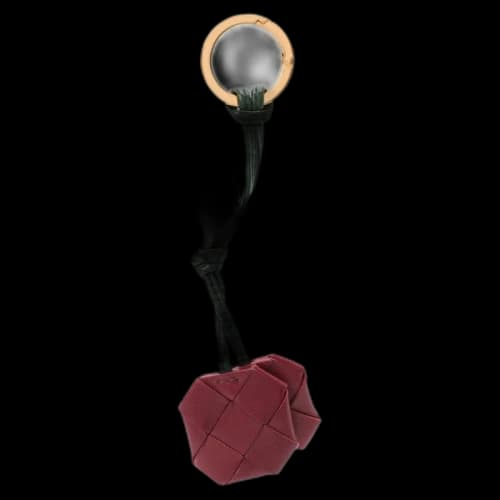 Bottega Veneta Woven Detail Cherry Red Keyring Burgundy/Green