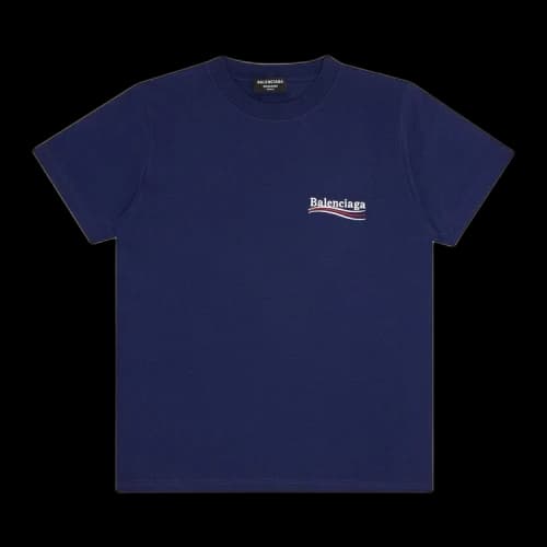 Balenciaga Small Fit T-Shirt 'Pacific Blue/White'