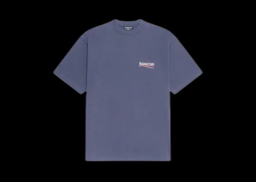 Balenciaga Political Campaign Small Fit T-shirt Dark Grey/White