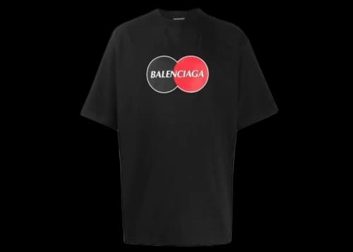 Balenciaga Credit Card Logo Oversized Fit T-shirt Black