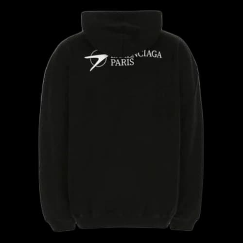 Balenciaga SS21 Cotton Large hooded Long Sleeves Black