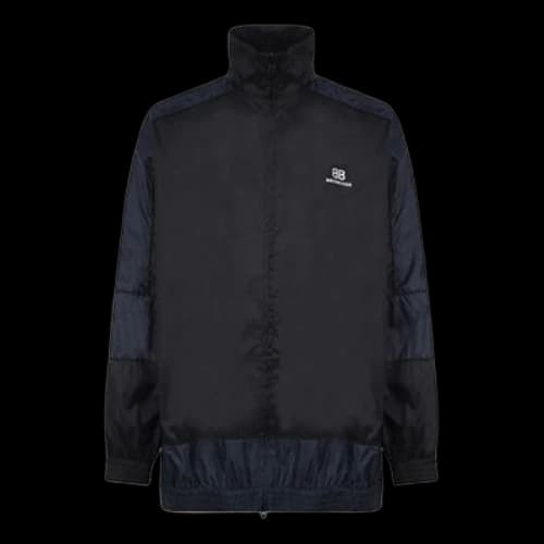 Balenciaga BB Patchwork Nylon Full-Zip Windbreaker 'Navy Black'
