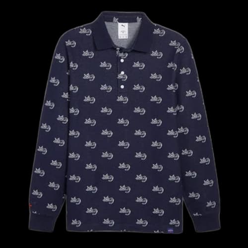 PUMA x Noah Jacquard Polo Shirt 'Navy'