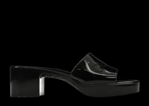 Gucci 60mm Slide Sandal Black Rubber