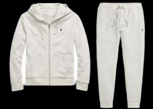 Polo Ralph Lauren Double-Knit Full-Zip Hoodie and Double-Knit Jogger Pant Set Derby Blue Heather