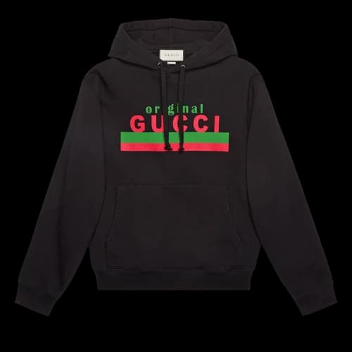 Gucci Logo Graphic Hoodie 'Black'
