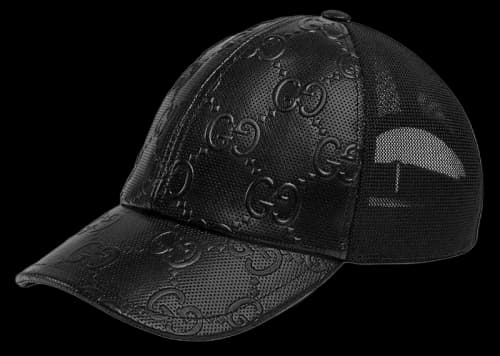 Gucci GG Embossed Baseball Hat Black