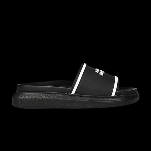 Alexander Mcqueen Rubber Hybrid Sandal 'Black White'