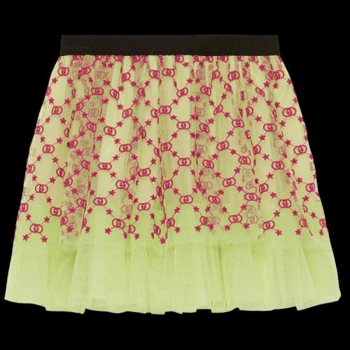 Gucci Kids GG Stars Mini Tulle Skirt 'Green'