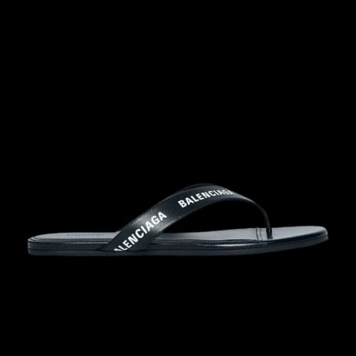 Balenciaga Flip Flop Slides 'Allover Logo - Black' (Women's)