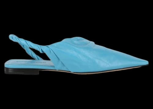Bottega Veneta Pointed Toe Slingback Flats Blue (Women's)