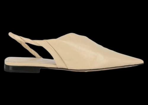 Bottega Veneta Pointed Toe Slingback Flats Beige (Women's)