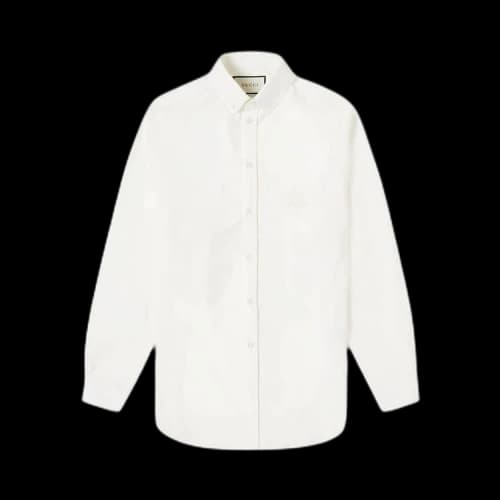 Gucci Logo Oxford Shirt 'Off White'