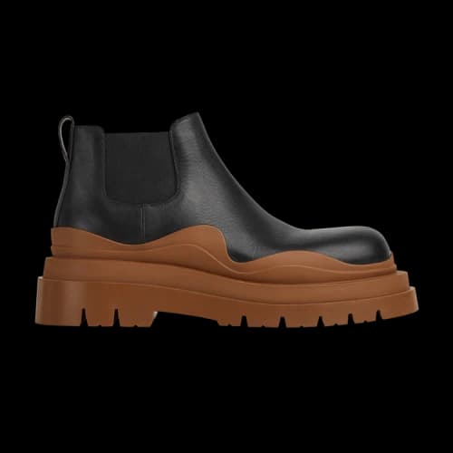 Bottega Veneta Tire Cropped Boot 'Black Cognac'
