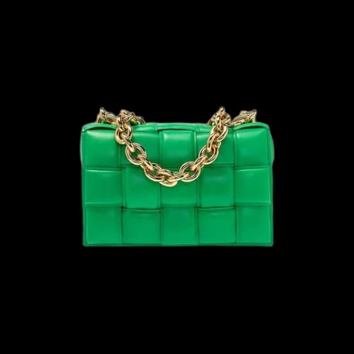 Bottega Veneta The Chain Cassette Shoulder Bag 'Grass/Gold'