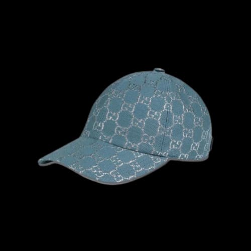 Gucci GG Lamé Baseball Hat 'Light Blue/White'