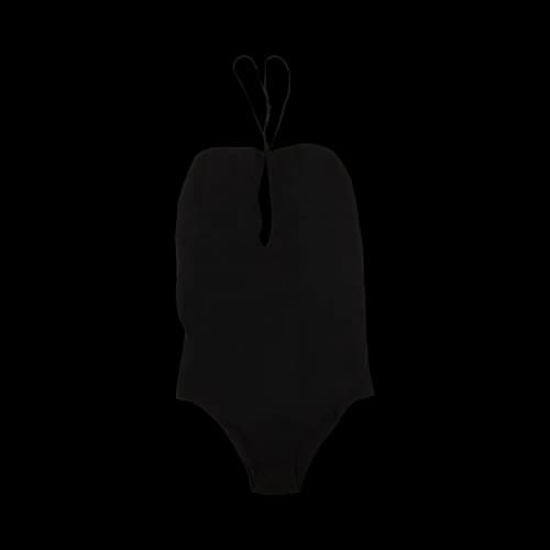 Bottega Veneta Knit V Neck Bodysuit Swimsuit 'Black'