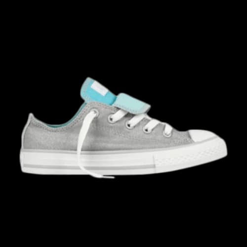 Converse Chuck Taylor All Star Double Tongue Ox GS 'Sparkle - Rock Grey'