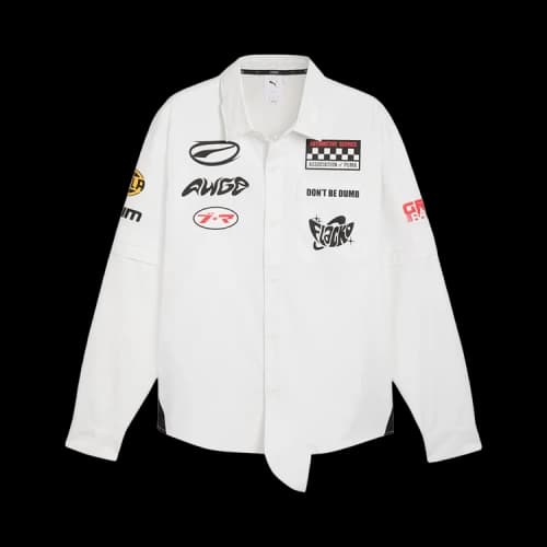 Puma x A$AP ROCKY Layered Pit Crew Button Down 'PUMA White'
