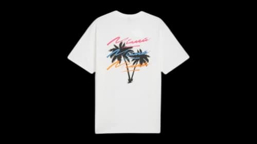 Puma Scuderia Ferrari Miami Graphic Crew Neck Short Sleeve T-Shirt White