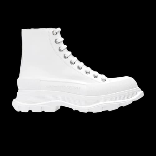 Alexander McQueen Tread Slick Boot 'White Silver' (Women's)