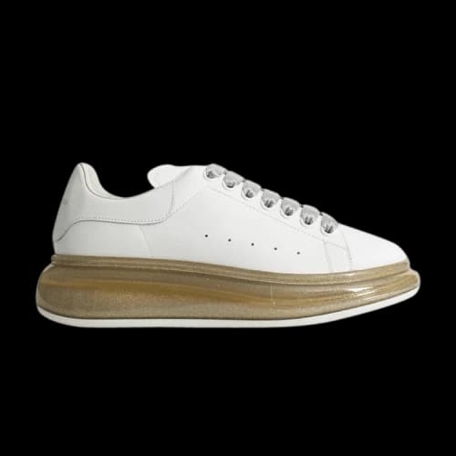 Alexander McQueen Oversized Sneaker 'White Brown Glitter' (Women's)