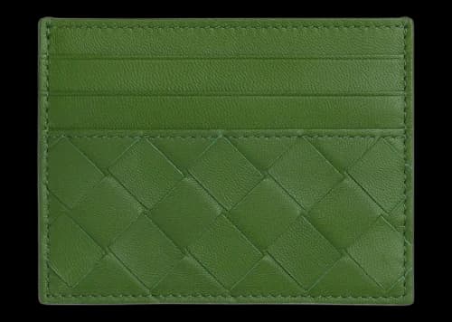 Bottega Veneta Intrecciato Card Holder Avocado