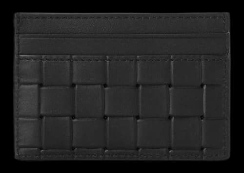 Bottega Veneta Printed Intrecciato Card Case Black