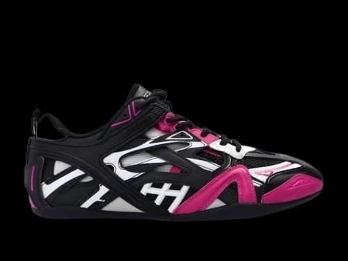 Balenciaga Closed Sneaker Black White Dark Pink