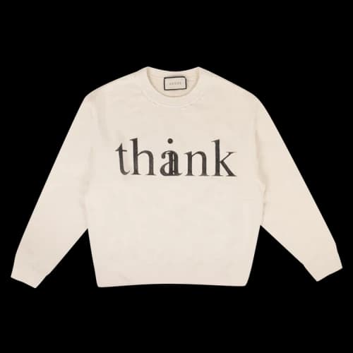 Gucci Think/Thank Crewneck Sweatshirt 'Cream'