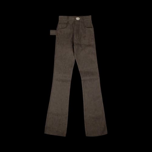 Bottega Veneta Raw Denim Bootcut Jeans 'Brown'