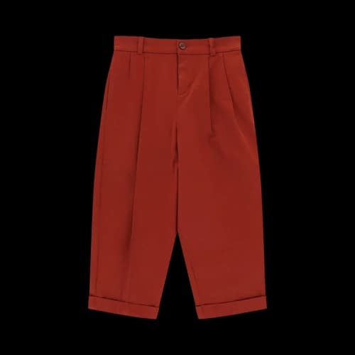 Gucci Pleated Tapered Leg Pants 'Brown'