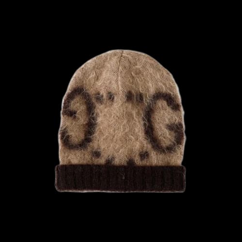 Gucci GG Mohair Wool Hat 'Beige/DarkBrown'