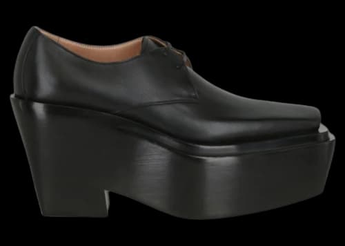 Bottega Veneta Leather Platform Dress Shoes Black