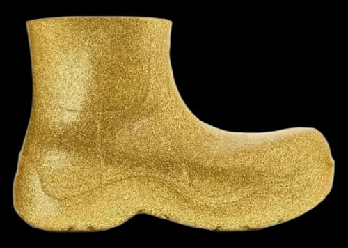 Bottega Veneta Puddle Ankle Boots Gold