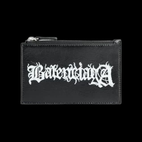 Balenciaga Cash Large Long Coin And Card Holder Diy Metal 'Black White'