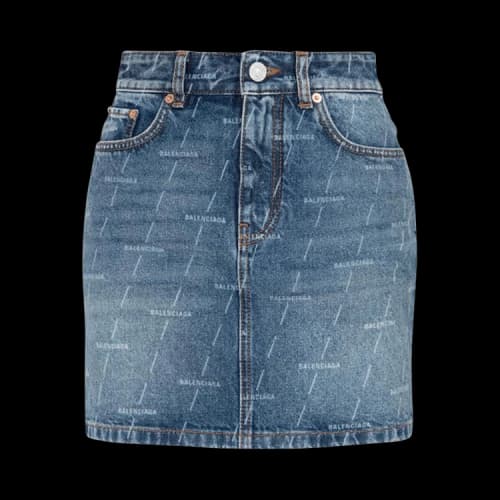 Balenciaga Mini 5 Pocket Skirt 'Authentic Dark Blue'