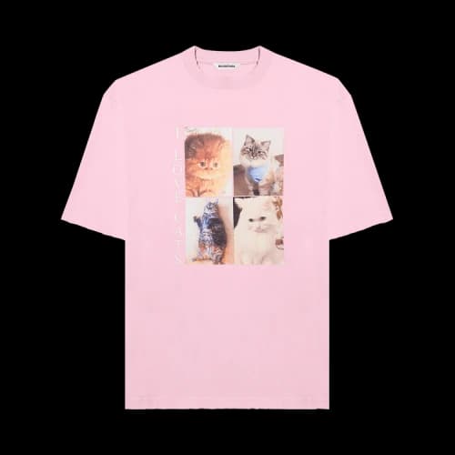 Balenciaga I Love Cats T-Shirt 'Pink'