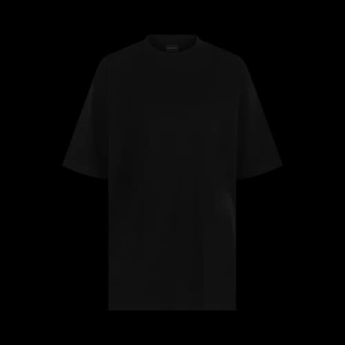 Balenciaga Women's Handwritten Logo Crystal-Embellished T-Shirt Black