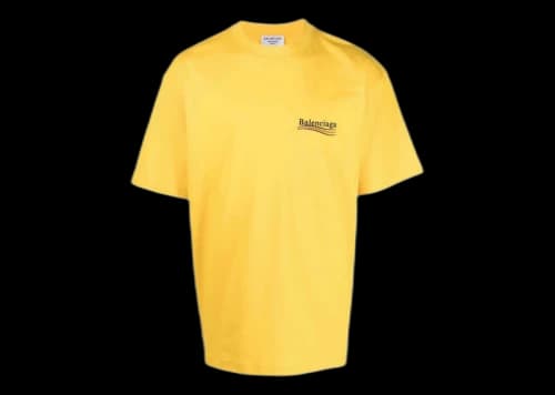 Balenciaga Political Campaign Large Fit T-Shirt Yellow/Red/Black
