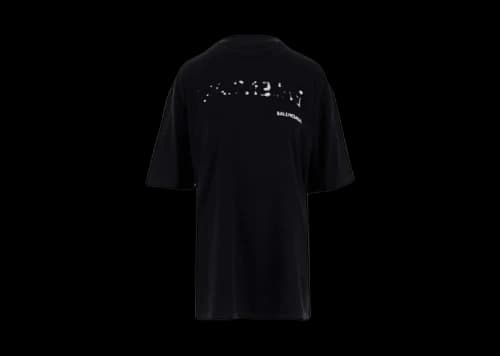 Balenciaga Hand Drawn Oversized Logo T-shirt Black/White
