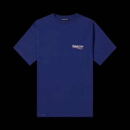 Balenciaga Political Campaign T-Shirt 'Dark Blue/Multicolor'