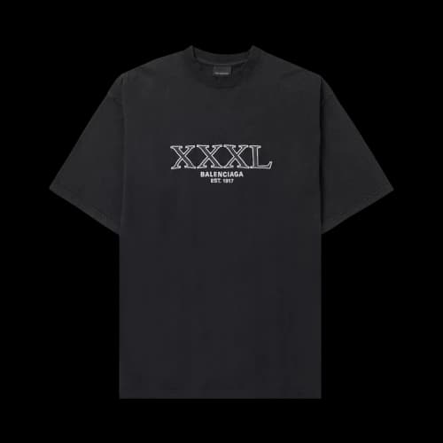 Balenciaga Large Fit T-Shirt 'Black/White'