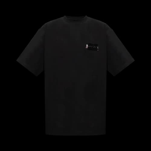 Balenciaga Large Fit T-Shirt 'Black/White/Red'