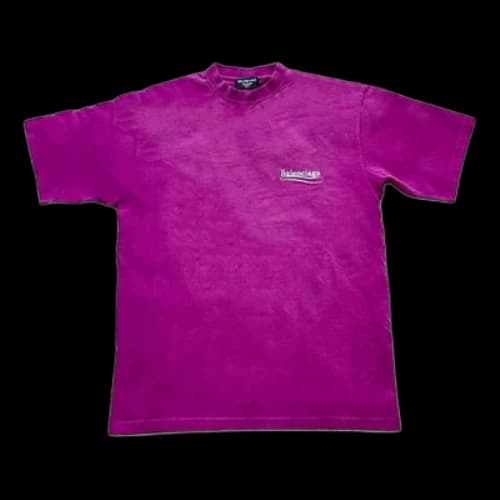 Balenciaga Political Campaign T-Shirt Large Fit 'Dark Fuchsia'