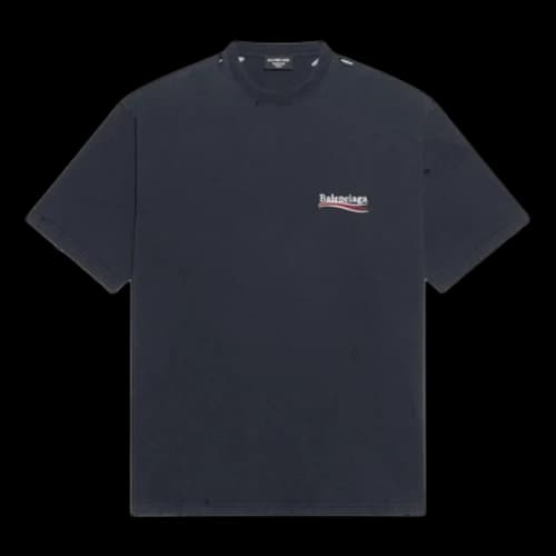 Balenciaga Political Campaign T-shirt Large Fit 'Washed Black'