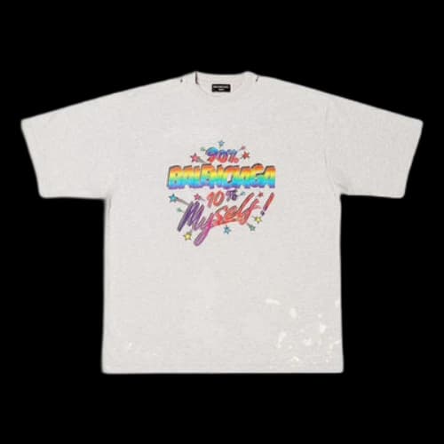 Balenciaga 90/10 T-Shirt Large Fit 'Light Grey'