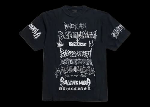 Balenciaga DIY Metal Vintage Jersey Tee Black